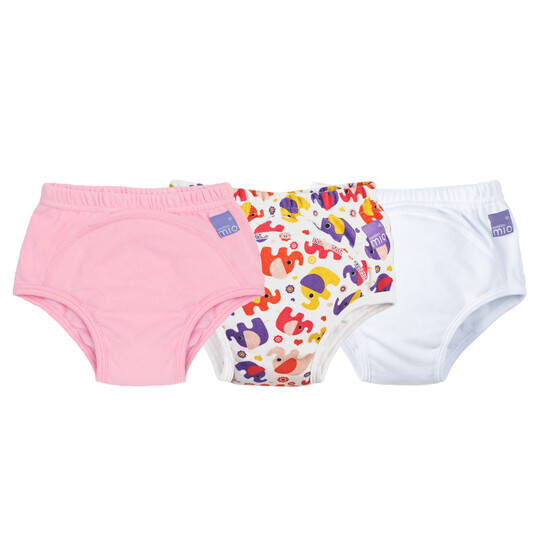 Bambino Mio Potty Training Pants - Mixed Girl Pink Elephant, Pack of 3 (2-3 Years) image number 1